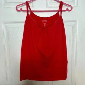 Northern Reflections Tank Top Lace Adjustable Straps Red / Orange Sz Extra Large